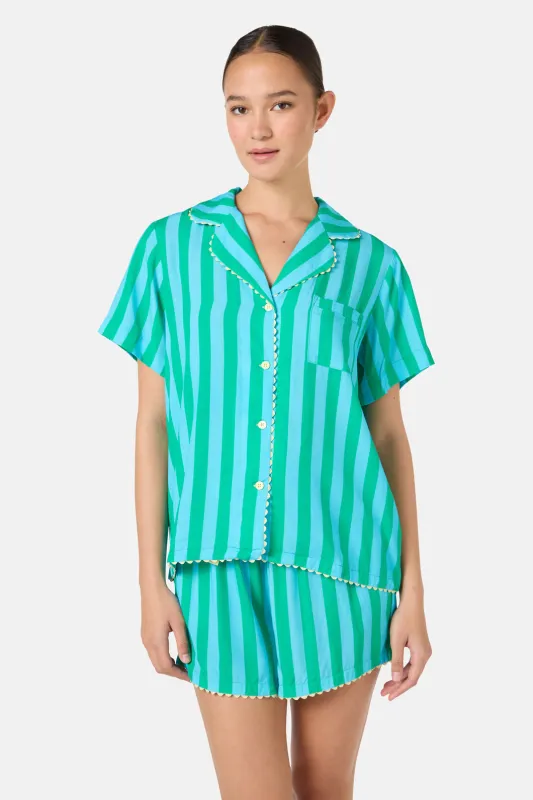 Stripe PJ Shorts Set sold by gorman
