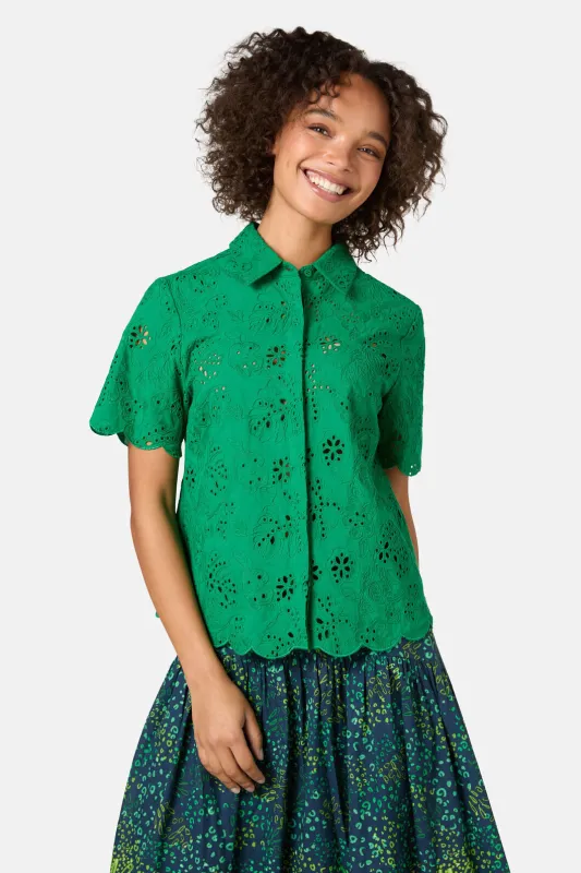 Fern Anglaise Scallop Shirt sold by gorman