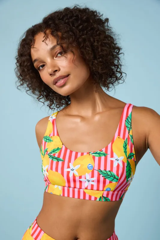 Lemonade Print Bikini Top sold by gorman