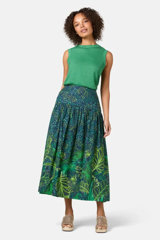 Tree Fern Print Midi Skirt sold by gorman