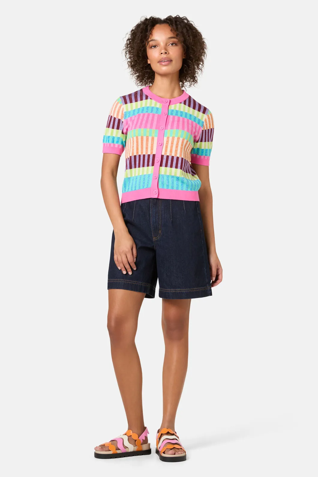 Holiday Stripe Cotton Cardigan sold by gorman product image thumbnail 2