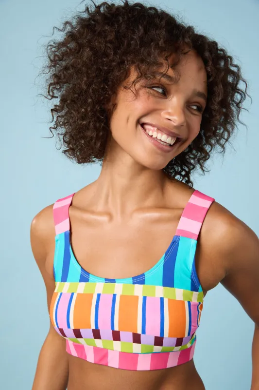 Holiday Stripe Bikini Top sold by gorman