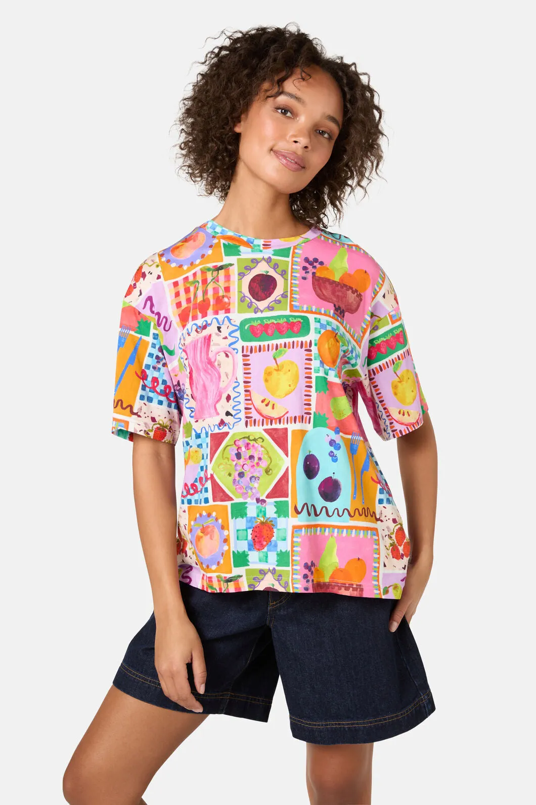 Fruit Party Print Oversized Tee sold by gorman