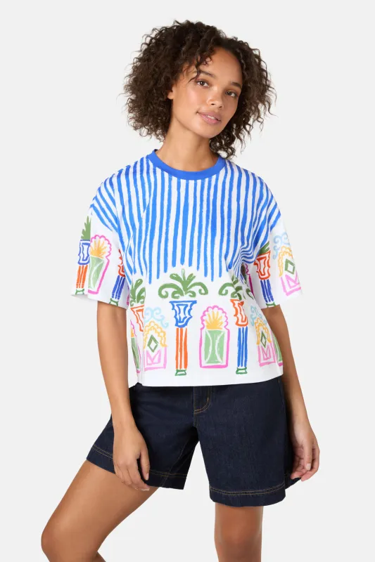 Atrium Print Relaxed Tee sold by gorman