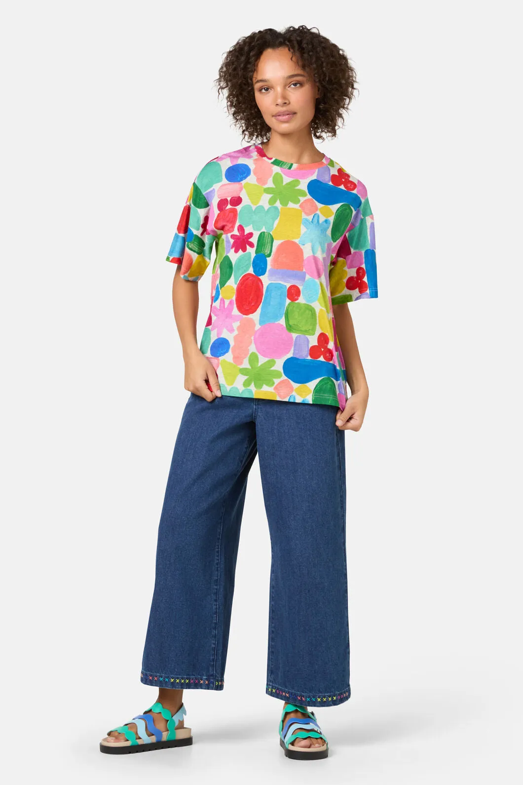 Stamp Your Feet Print Oversized Tee sold by gorman product image thumbnail 2