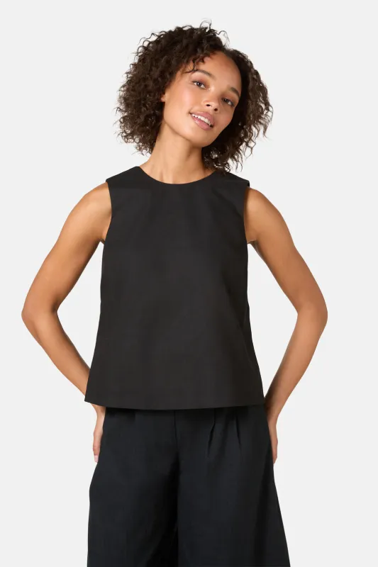 Lucy Cotton Tie Tank sold by gorman