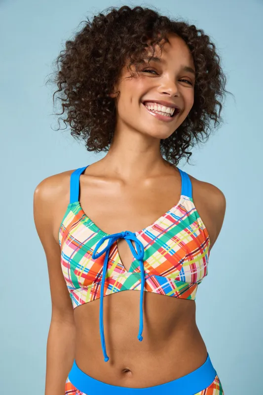 Geo Pop Check Bikini Top sold by gorman
