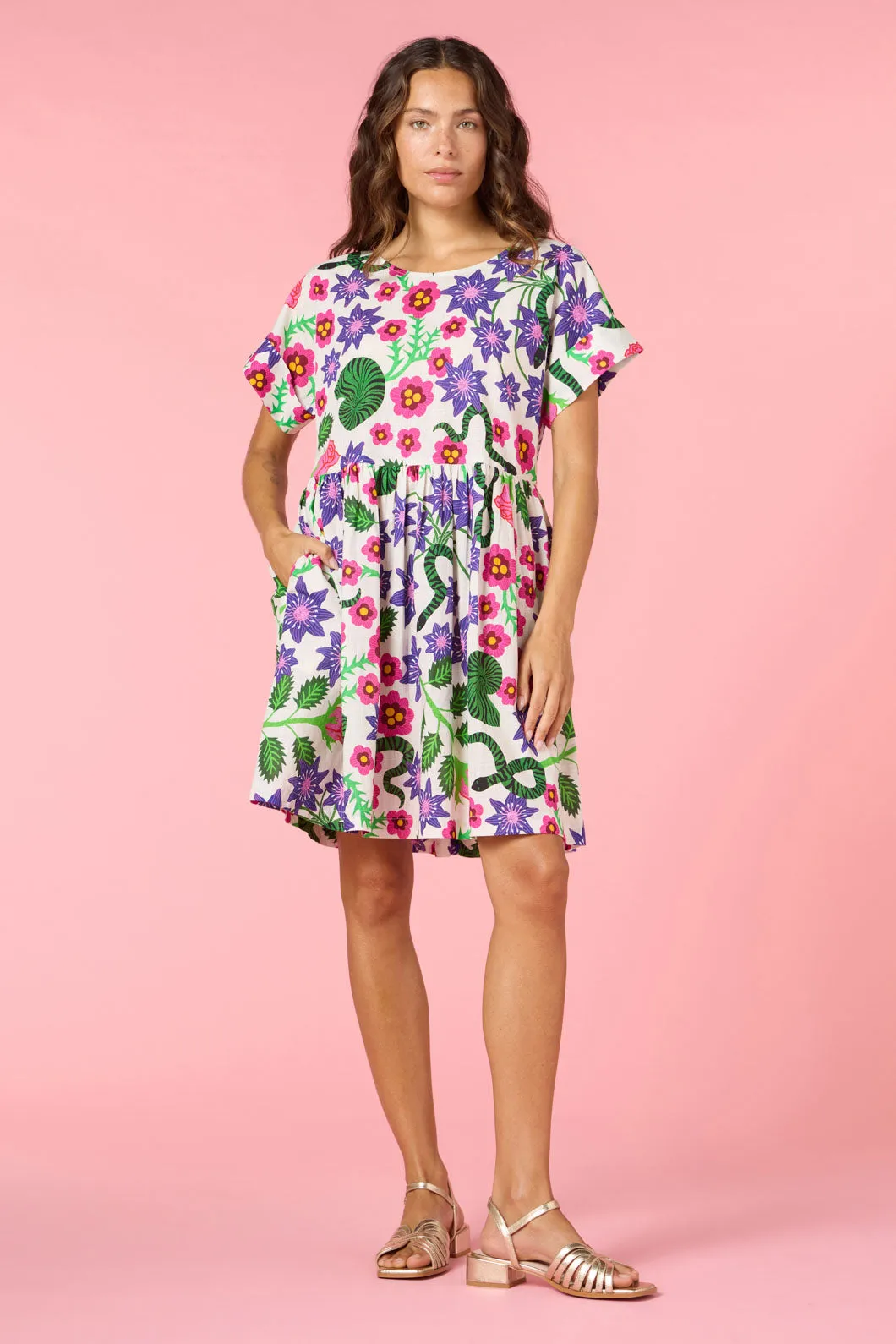 Flowerful Print Smock Dress sold by gorman