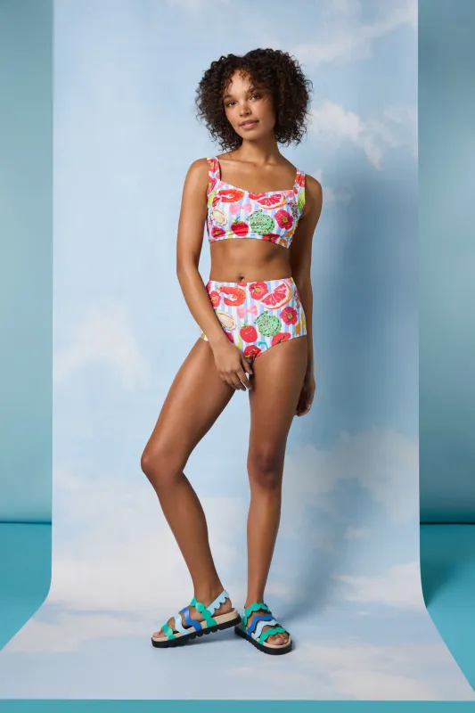 Antipasto Print Bikini Bottom made by gorman