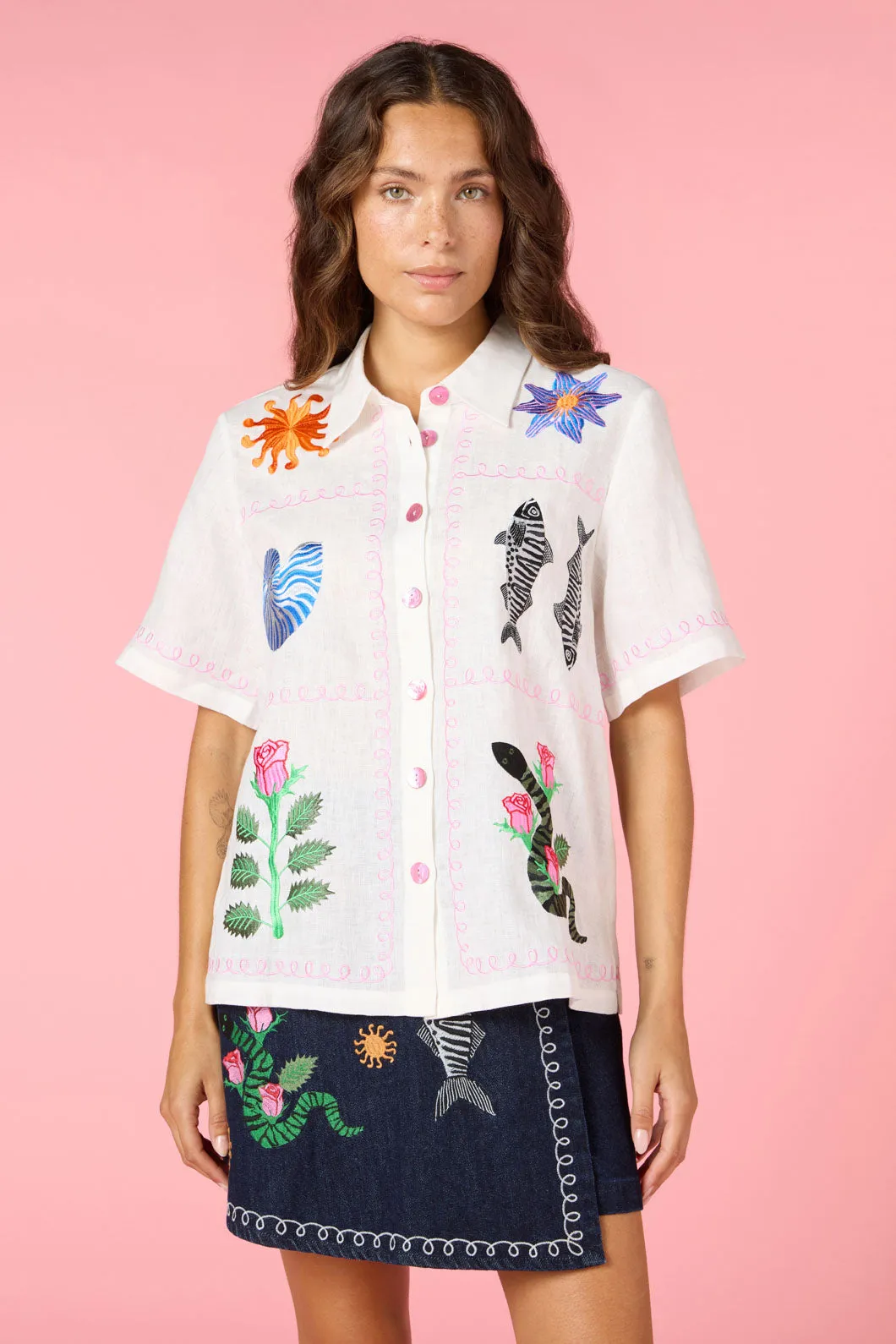 Gone Fishing Embroidered Shirt sold by gorman product image thumbnail 4