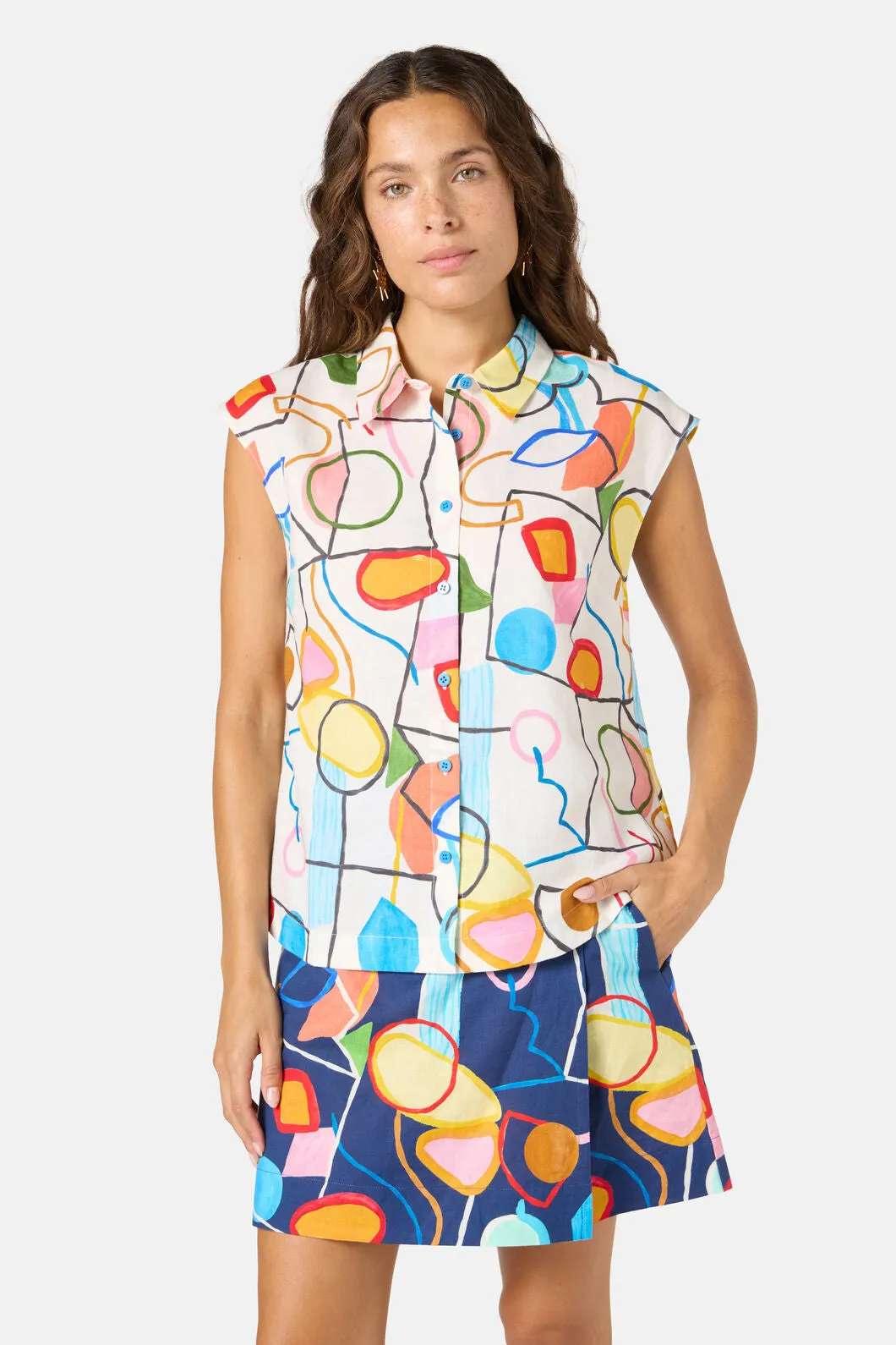 Line And Dandy Print Shirt sold by gorman