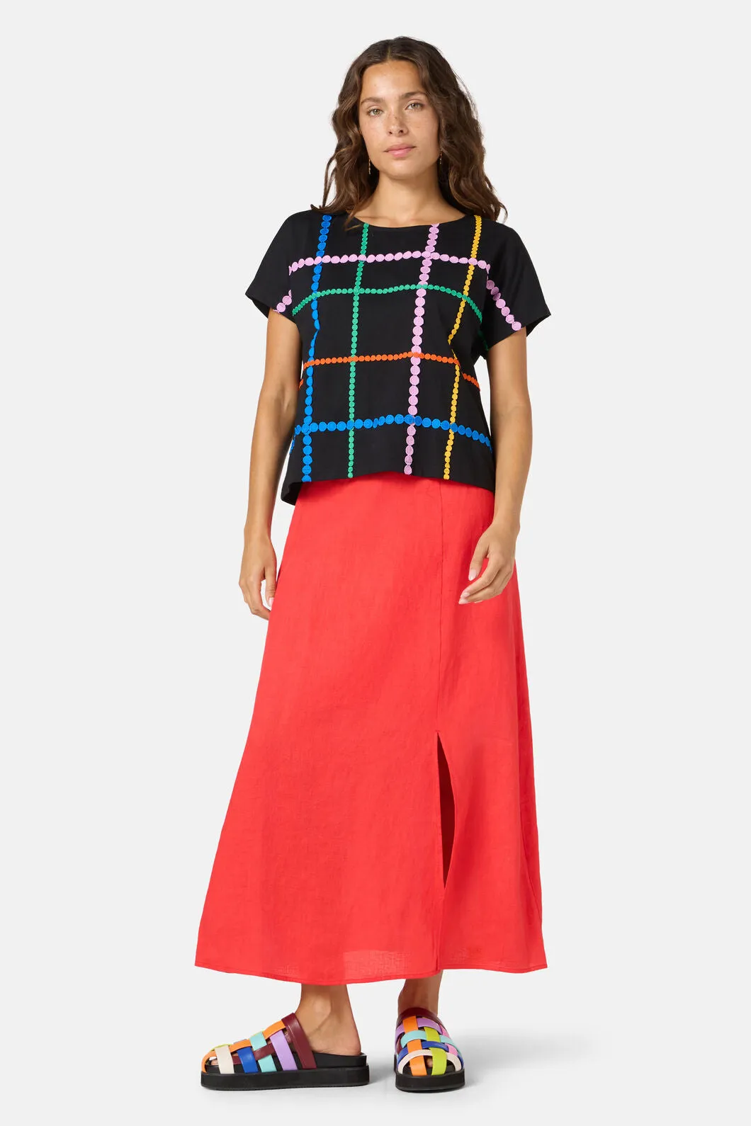 Stripe Embroidered Tee sold by gorman product image thumbnail 2