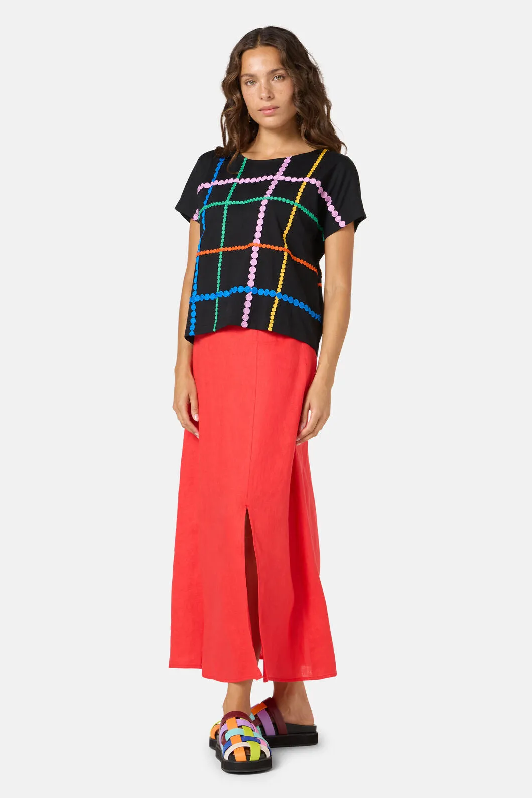 Stripe Embroidered Tee sold by gorman product image thumbnail 3