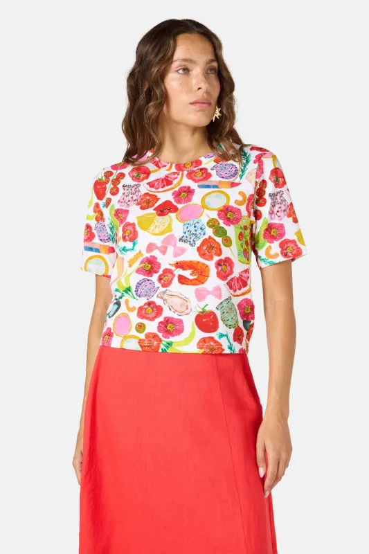 Antipasto Print Crop Tee sold by gorman