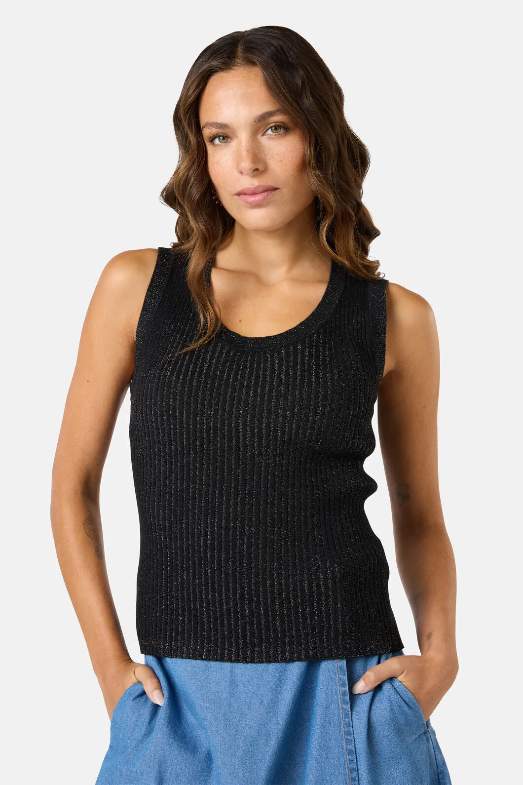 Allegra Cotton Knit Tank sold by gorman