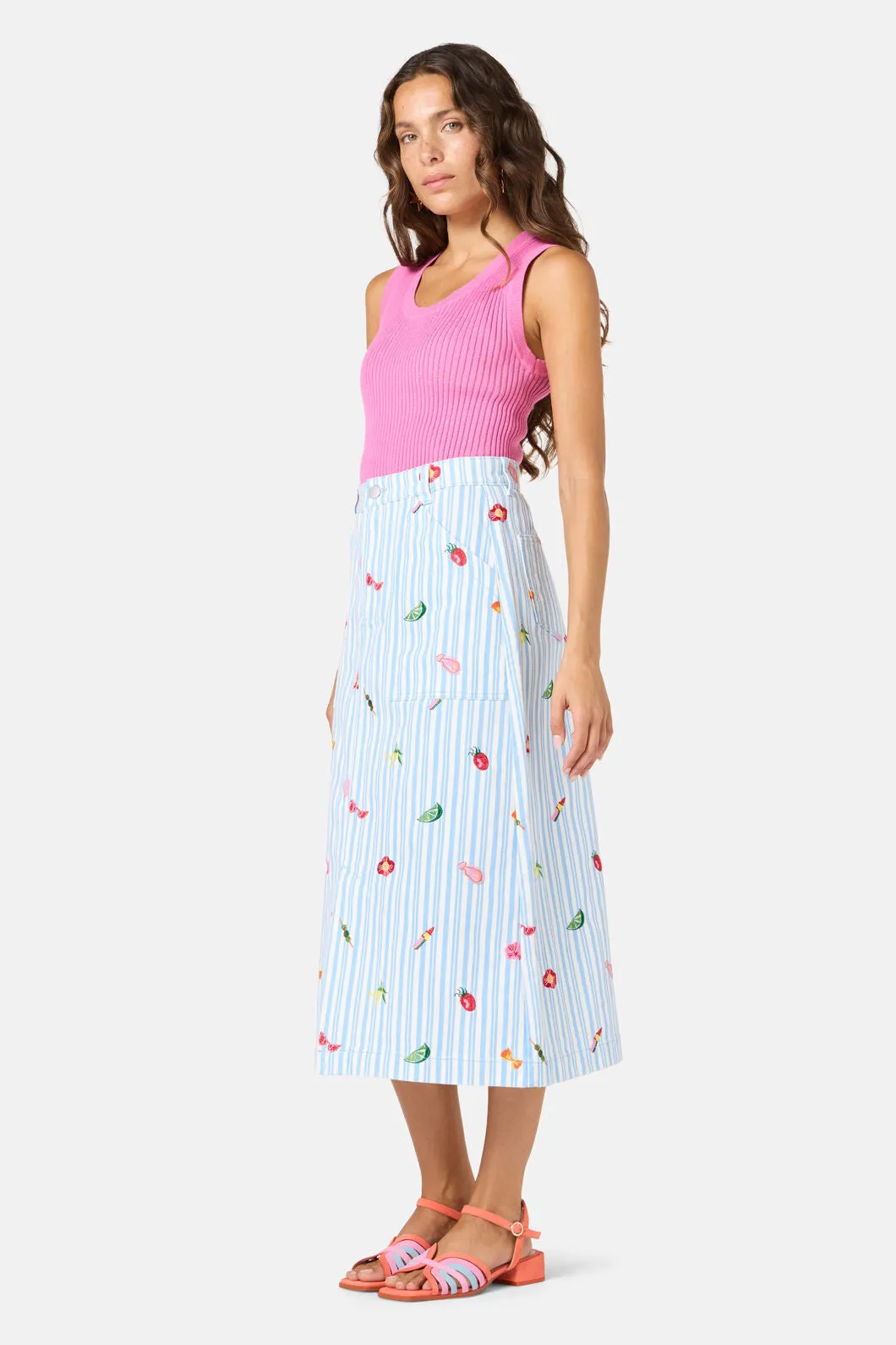 Antipasto Print Denim Skirt sold by gorman product image thumbnail 2