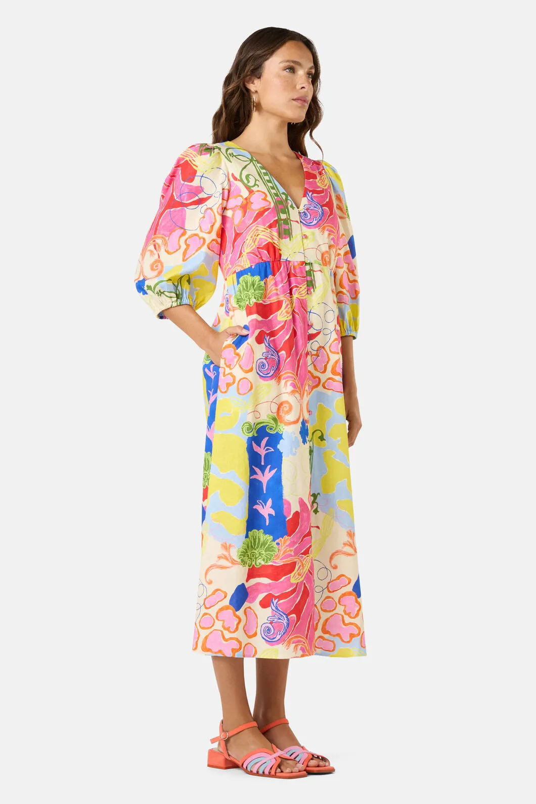 Fleur Tango Print Long Dress sold by gorman product image thumbnail 2