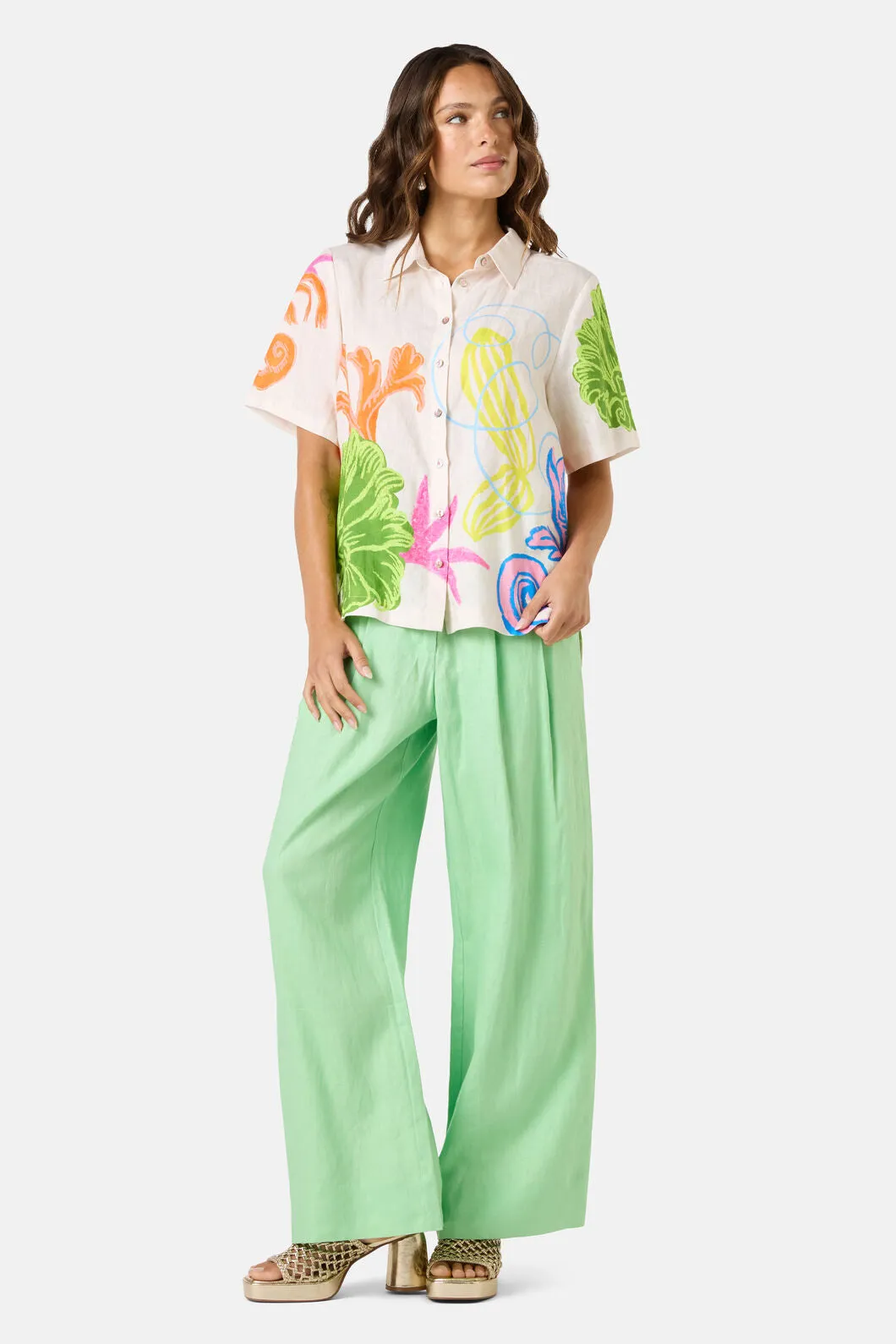 Fleur Tango Print Linen Shirt sold by gorman product image thumbnail 2