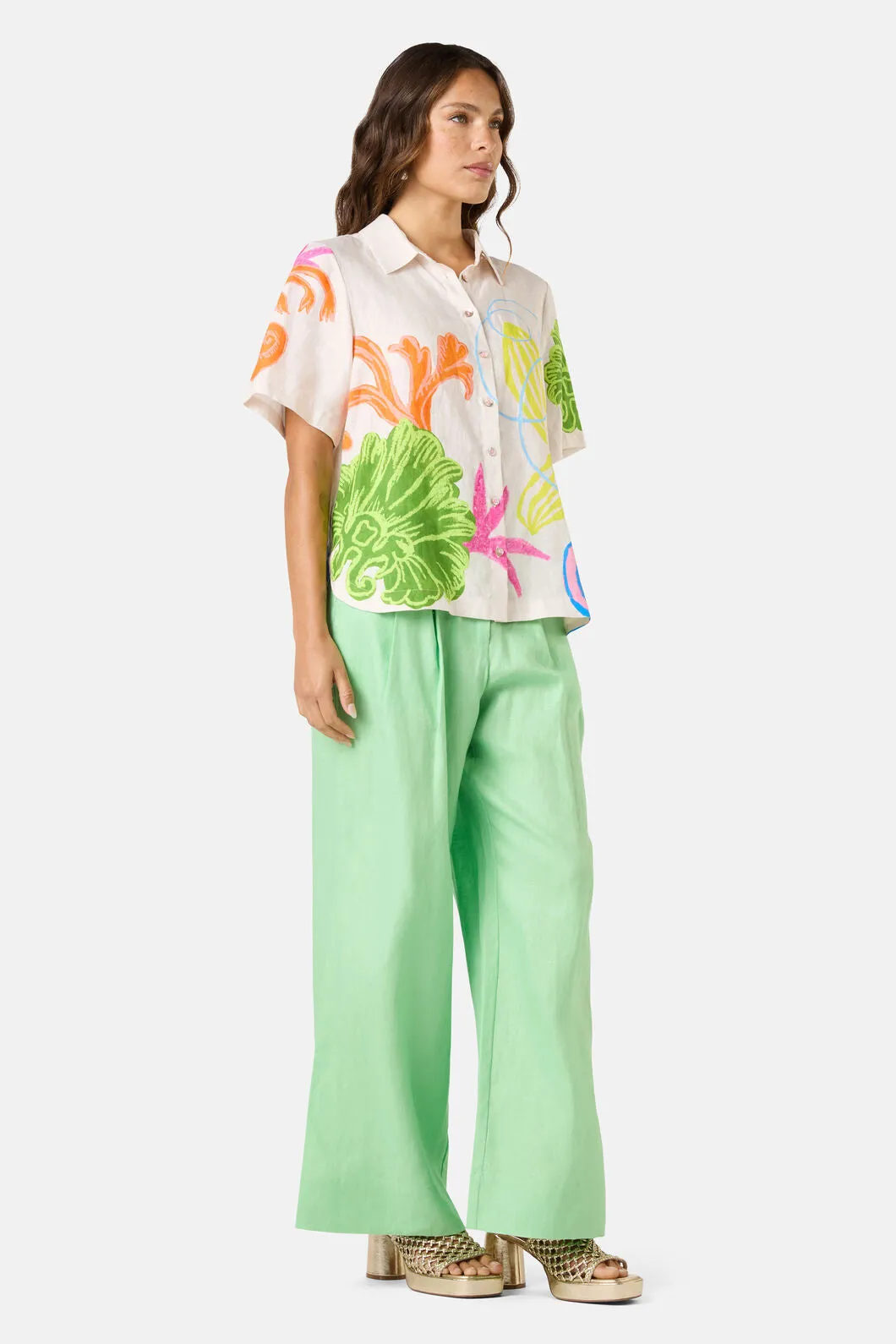 Fleur Tango Print Linen Shirt sold by gorman product image thumbnail 4