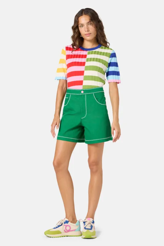 Twist And Stitch Denim Shorts sold by gorman