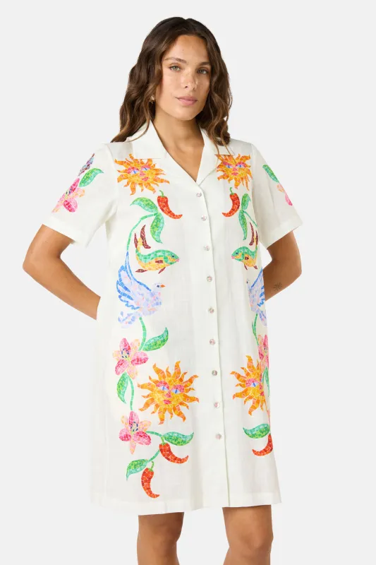 Mosaic Mile Cotton Shirt Dress sold by gorman