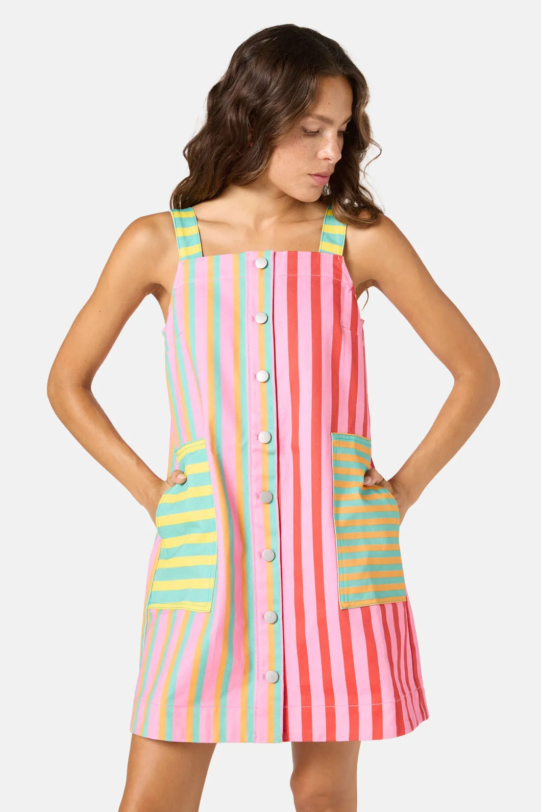 Stripe Lover Pinafore Dress sold by gorman