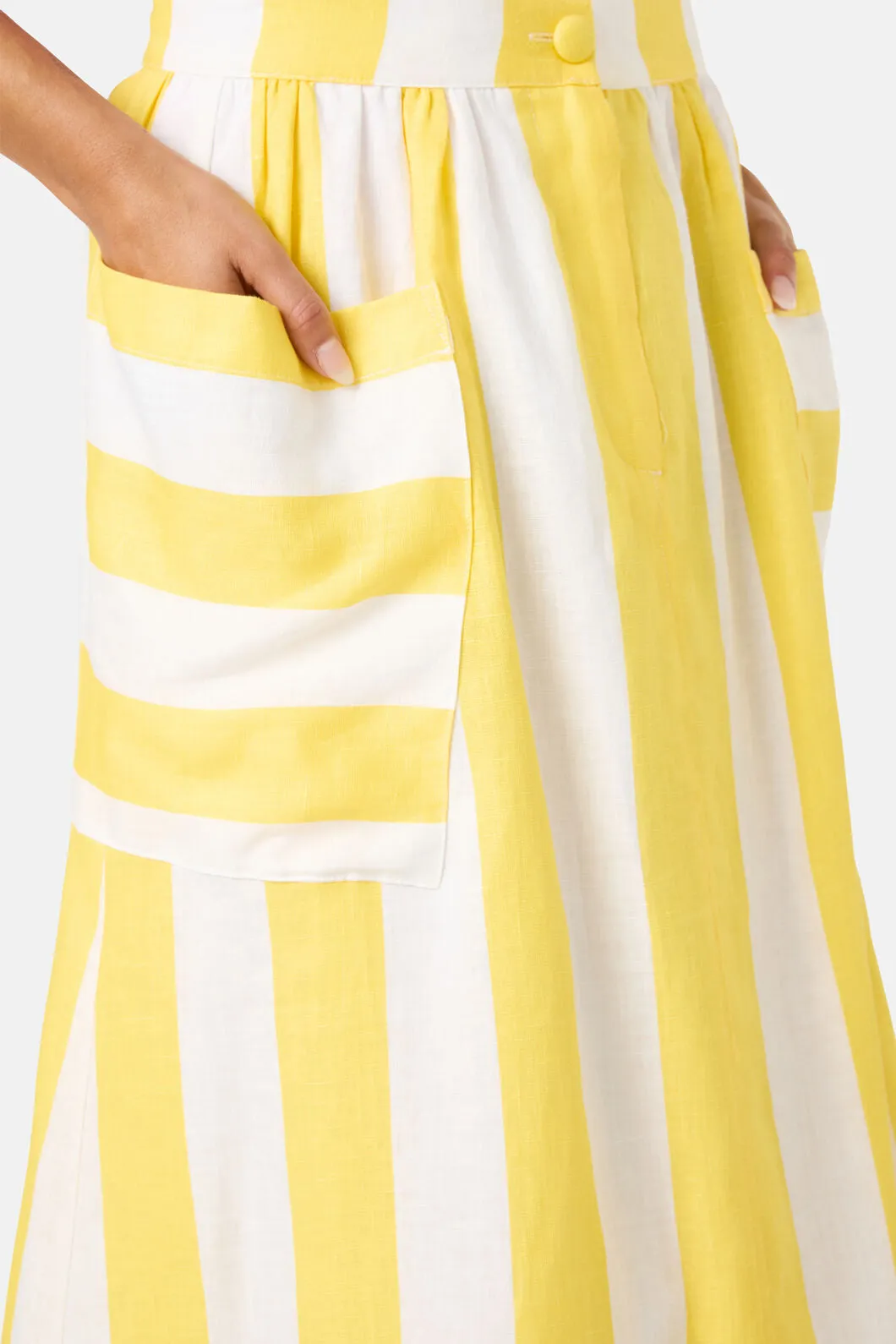 Amara Stripe Linen Skirt sold by gorman product image thumbnail 4