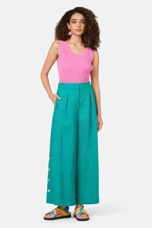 Jade Side Button Skort sold by gorman