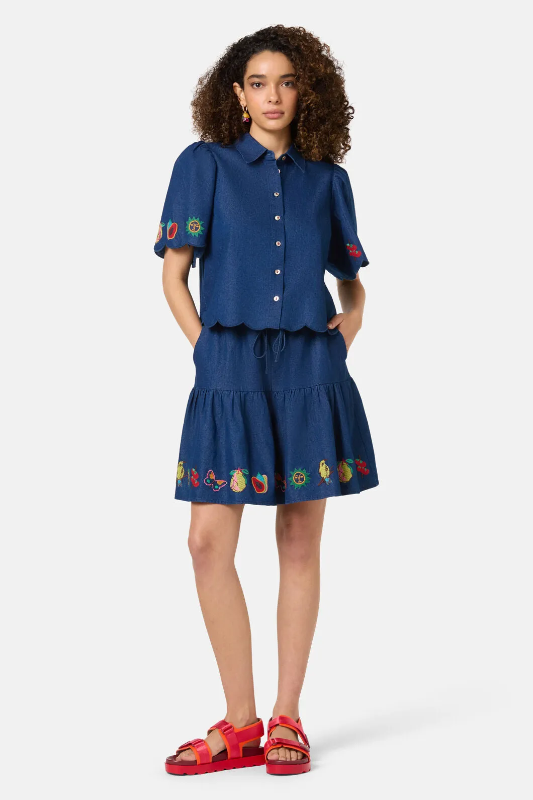 Postcards Chambray Skort sold by gorman product image thumbnail 4