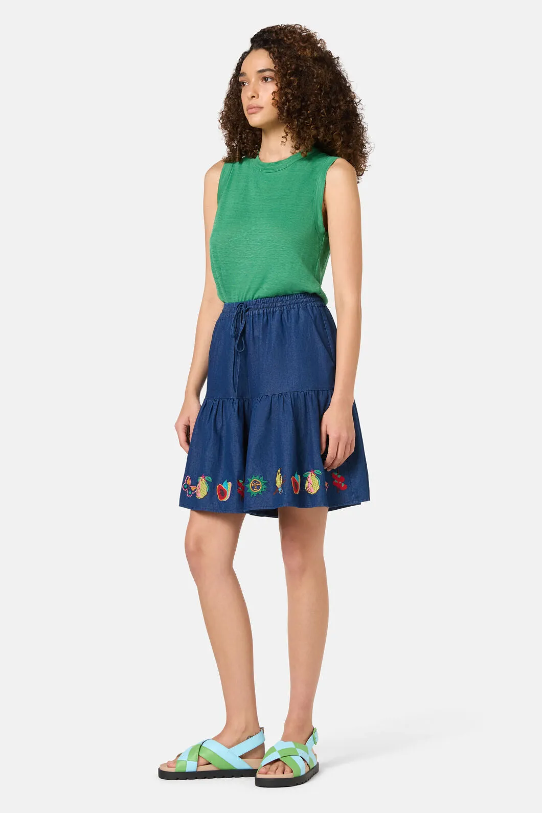 Postcards Chambray Skort sold by gorman product image thumbnail 2