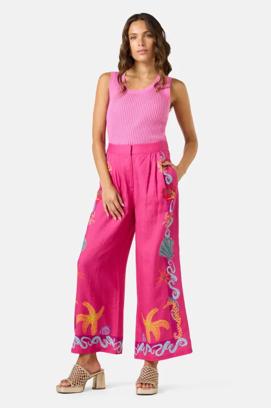 Mermaid Resort Print Pant sold by gorman