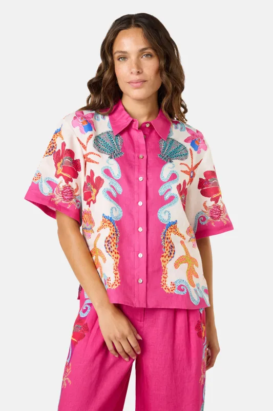 Mermaid Resort Print Shirt sold by gorman