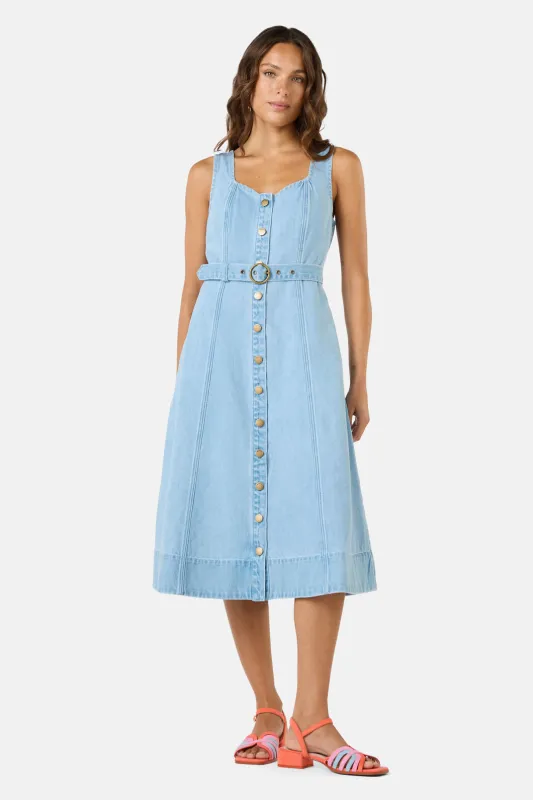 Sweetheart Denim Midi Dress sold by gorman