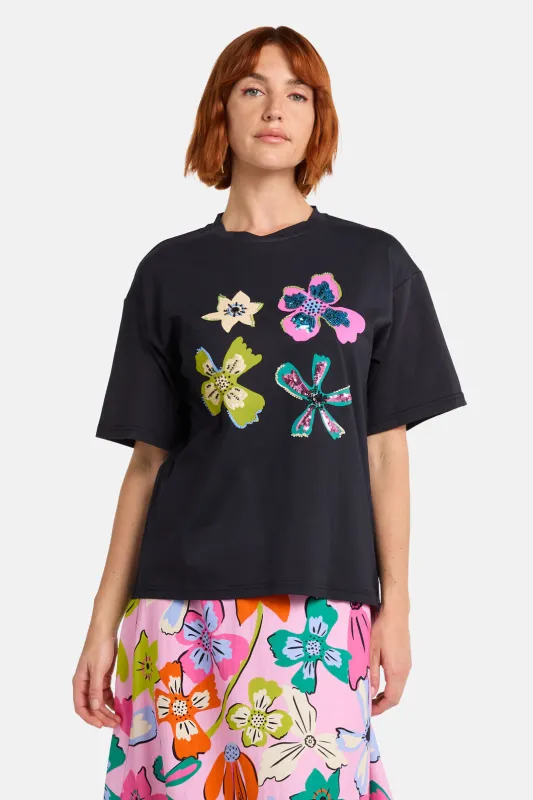 So Fetch Sequin Oversized Tee sold by gorman