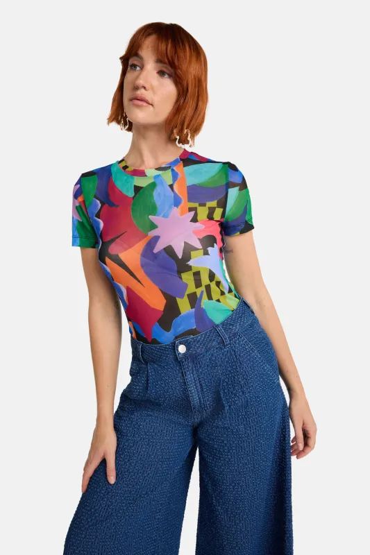 Tangled Tropic Mesh Top sold by gorman