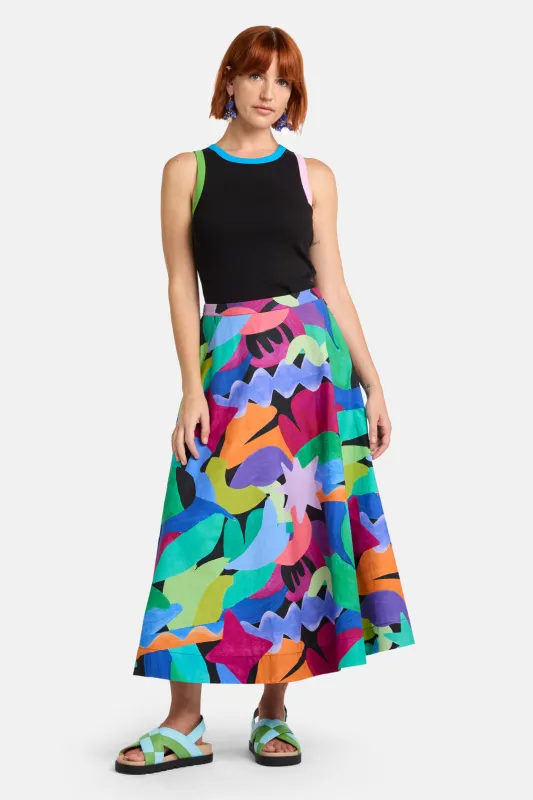Tangled Tropic Midi Skirt sold by gorman