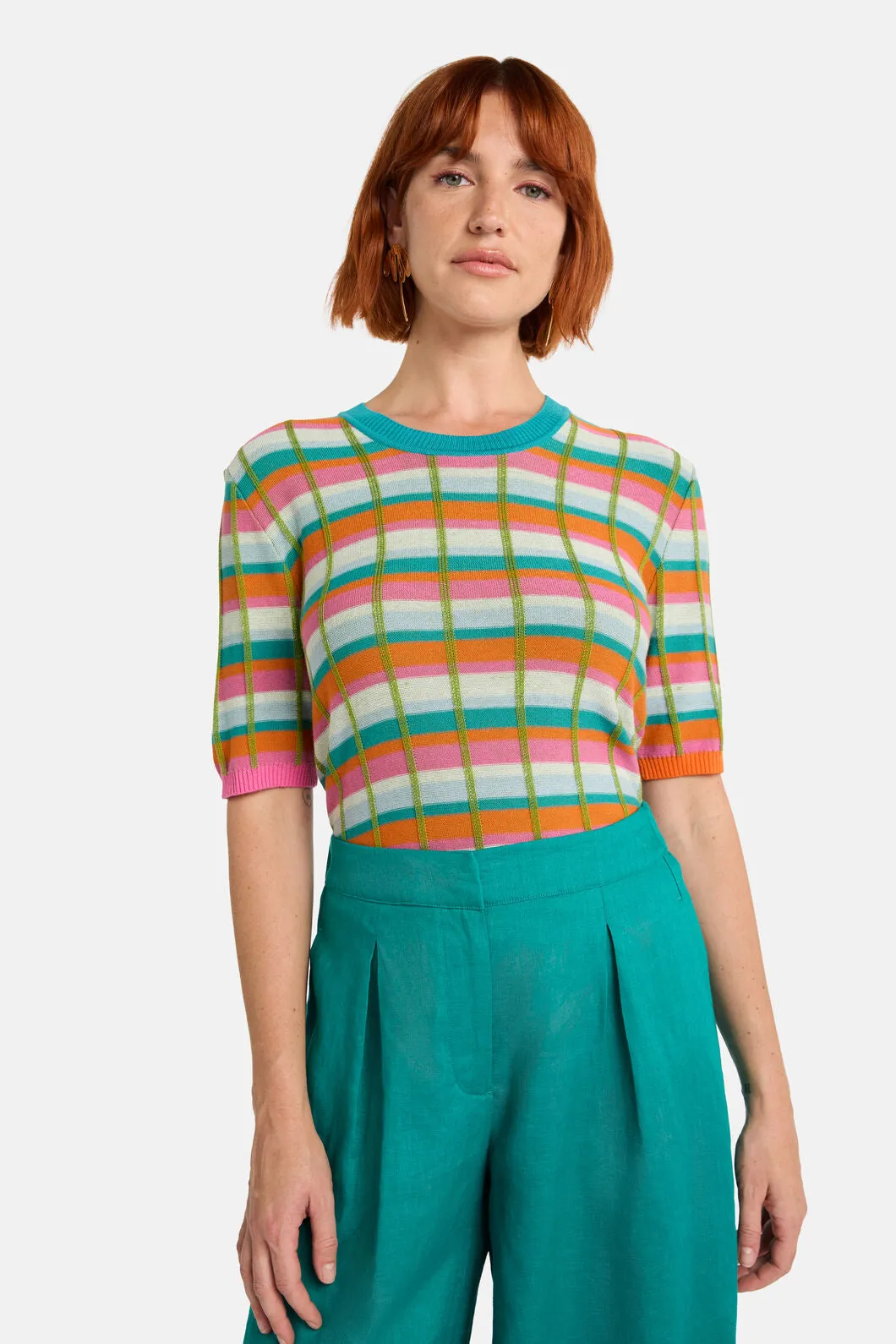 So Check Knit Top sold by gorman