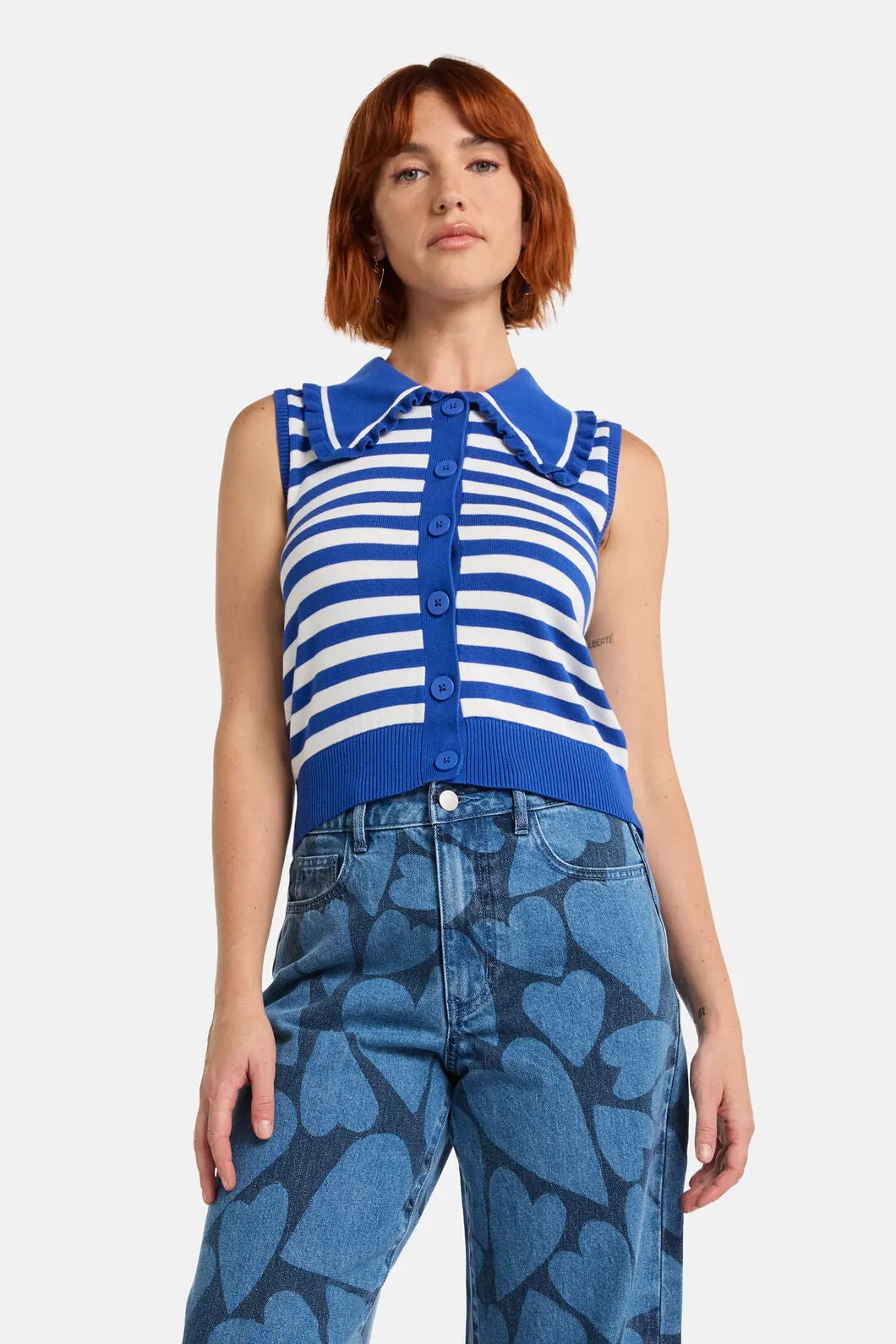 Sailor Collar Knit Top sold by gorman