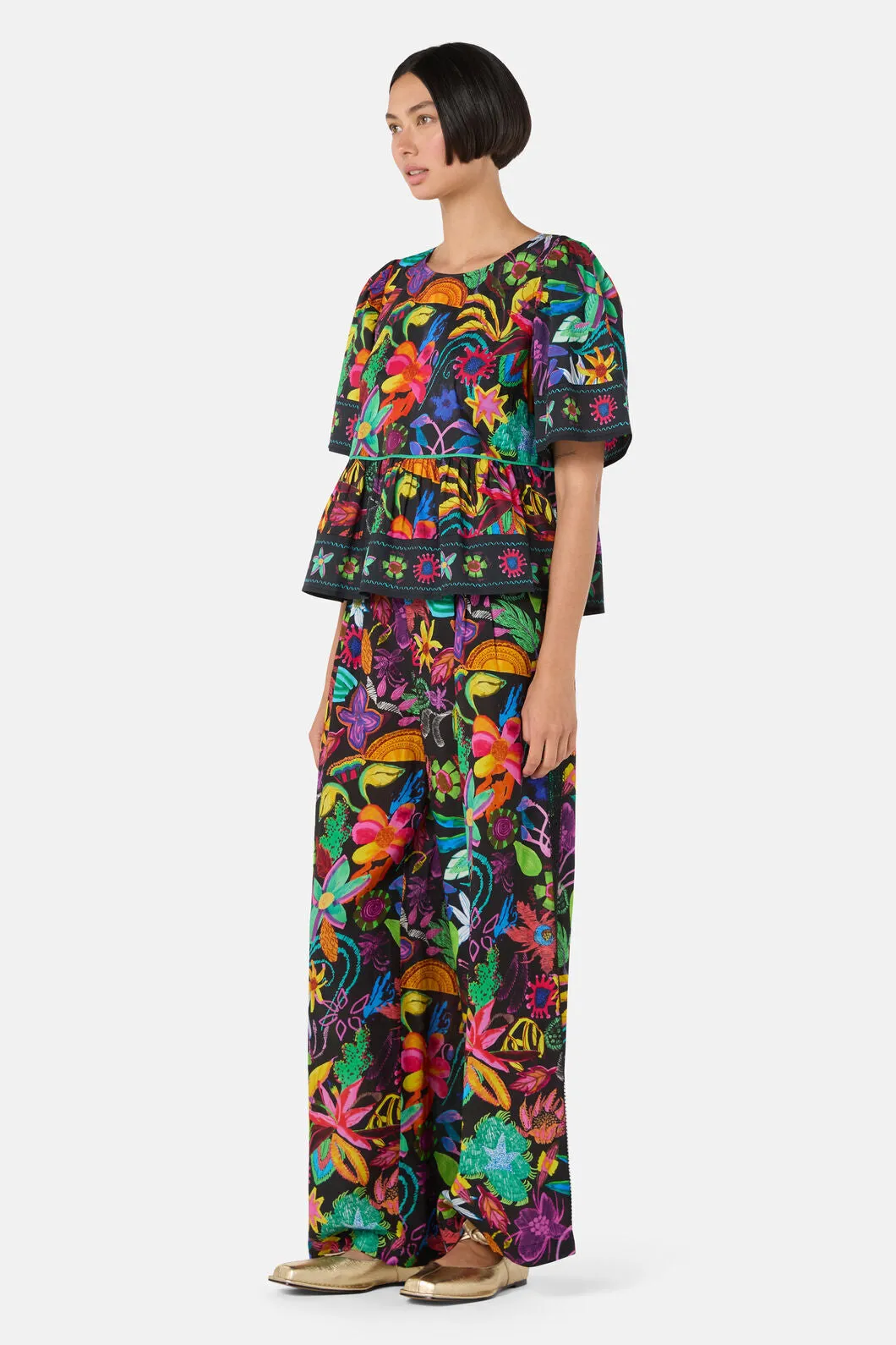 Papaya Palm Ruffle Top sold by gorman product image thumbnail 3