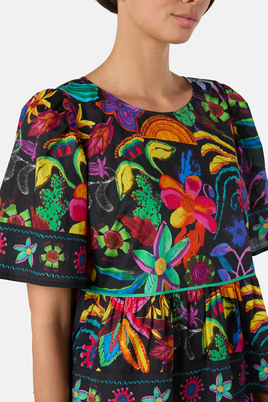 Papaya Palm Ruffle Top sold by gorman product image thumbnail 5