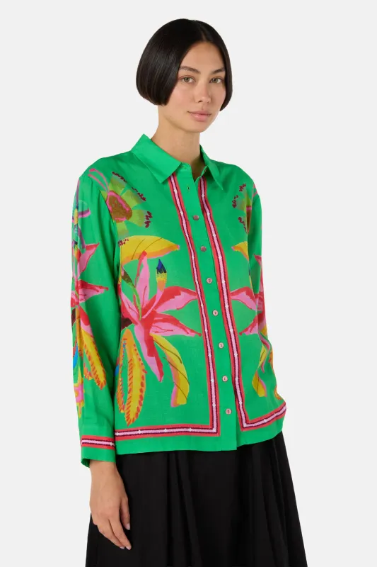 Papaya Palm Shirt sold by gorman