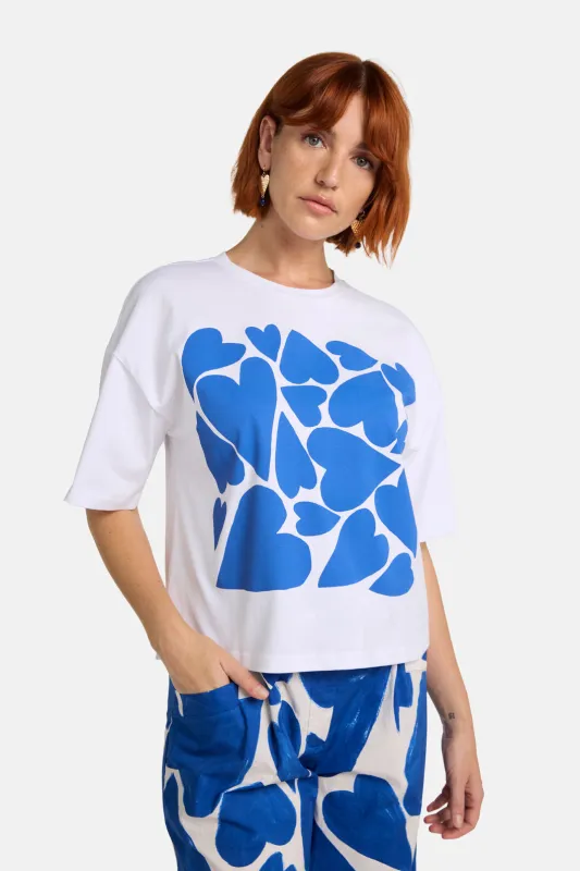 Heartbeat Placement Relaxed Tee sold by gorman