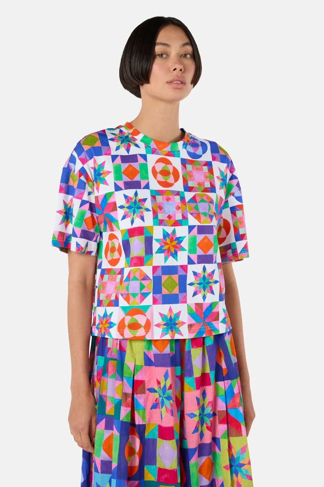 Pinwheel Cotton Relaxed Tee sold by gorman