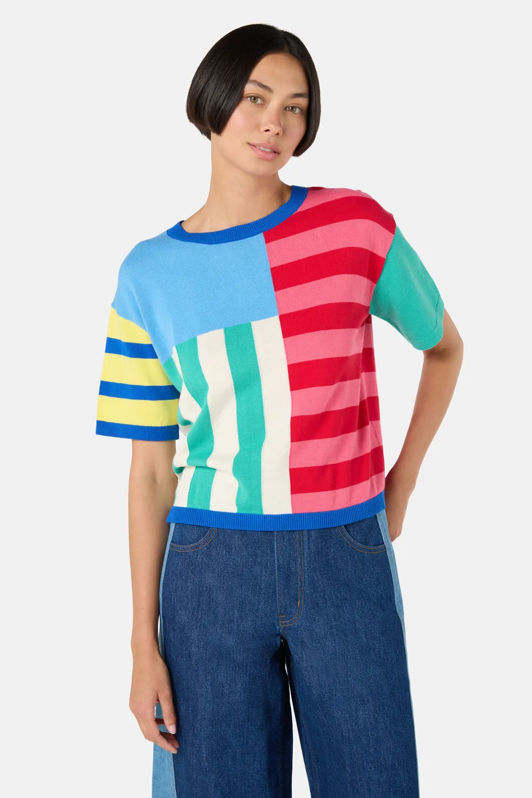 Abstract Line Block Top sold by gorman