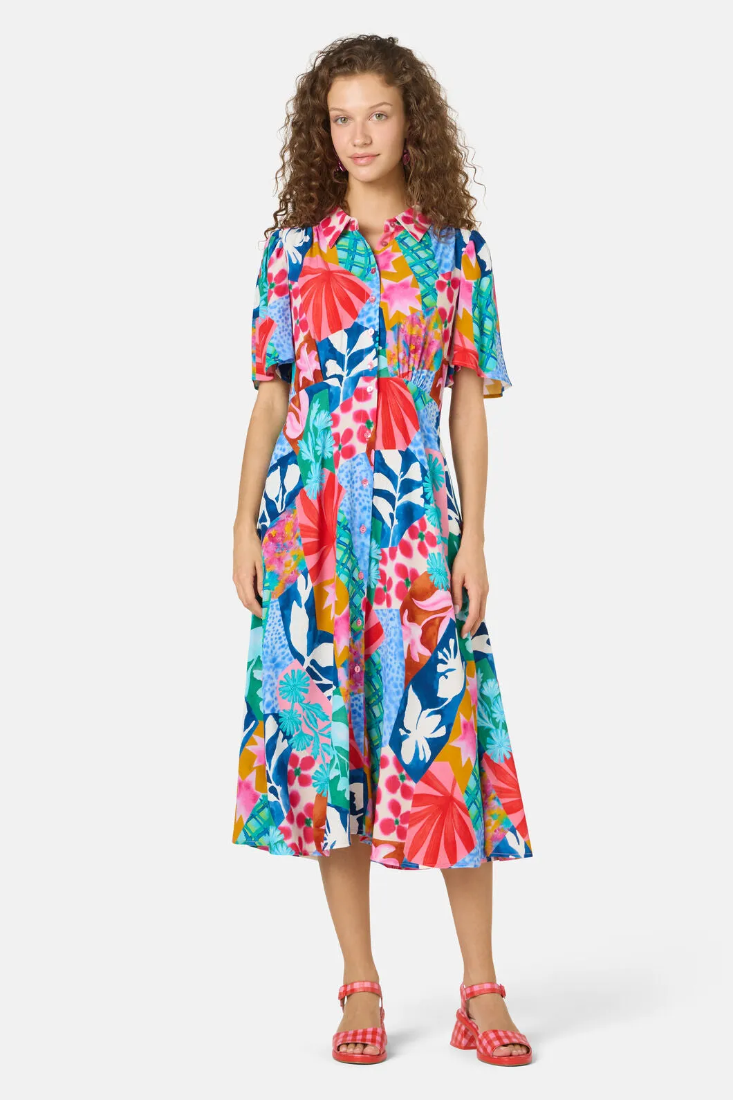 Montage Print Shirt Dress sold by gorman