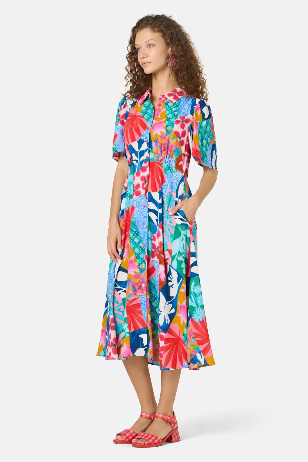 Montage Print Shirt Dress sold by gorman product image thumbnail 2