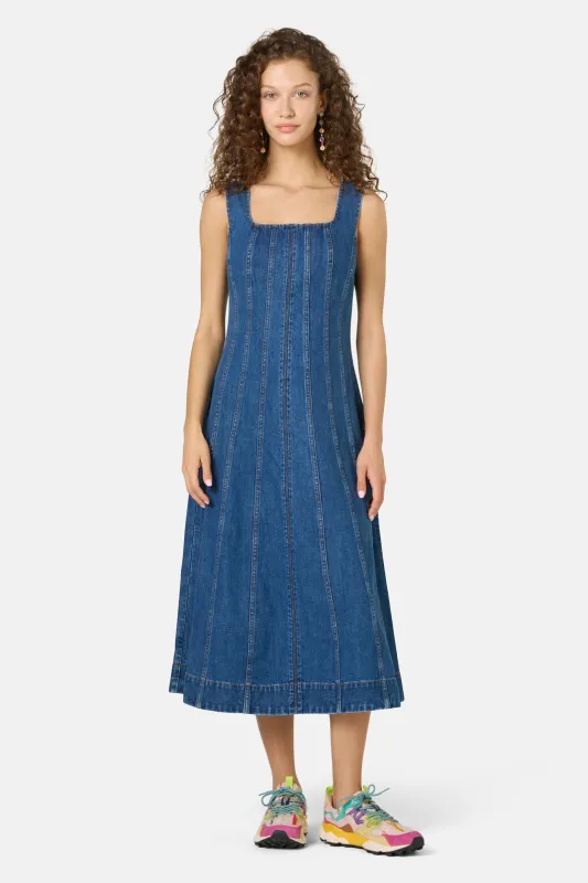 Forget Me Not Denim Midi Dress sold by gorman