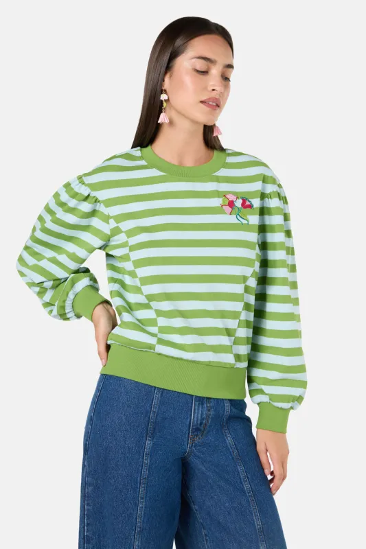 Paisley Stripe Sweater made by gorman