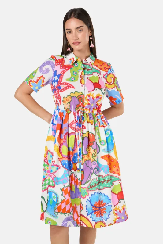 Paisley Parade Shirt Dress made by gorman