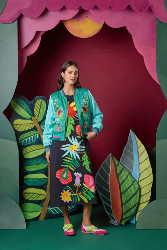 Whimsical Blooms Jersey Dress made by gorman